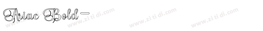 Ariac Bold字体转换